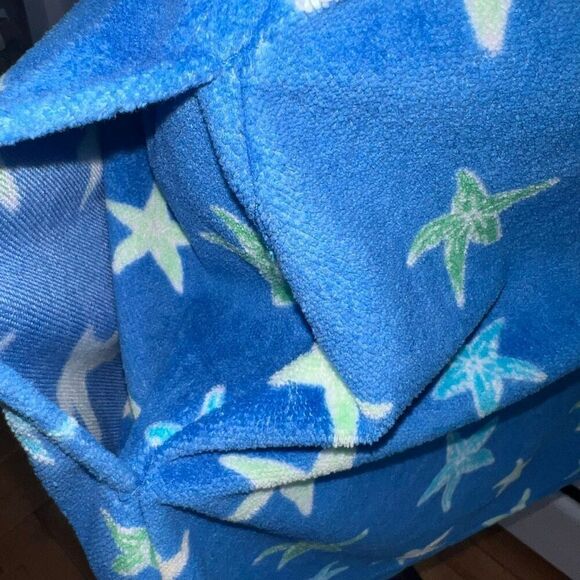 Jasmine Rose Intimates Soft Terry Cloth Front Zip Cover-up Star Robe Women’s L - Picture 3 of 7